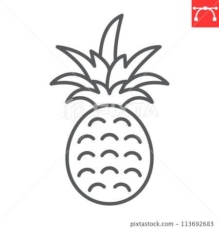 Pineapple line icon Pineapple line icon 113692683