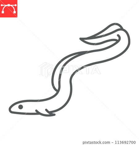Eel line icon Eel line icon 113692700