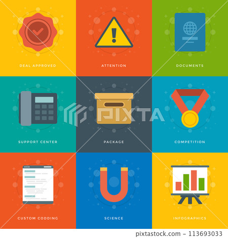 Flat design icons vector illustration 113693033