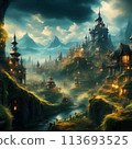A fantastic illuminated Yubatake field 113693525