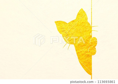 Cat peeking postcard Cat peeking postcard 113693861