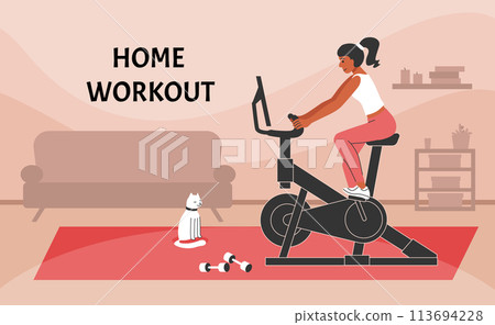 Home workout background 113694228