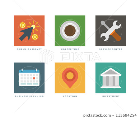 Flat design vector illustration infographic elements 113694254