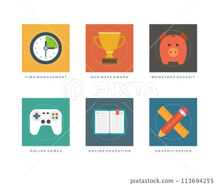Flat design vector illustration infographic elements 113694255