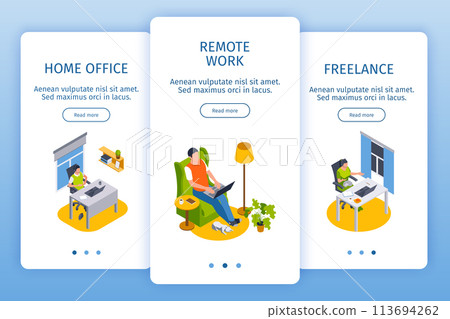 Work from home app design 113694262