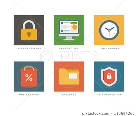 Flat design vector illustration infographic elements 113694263