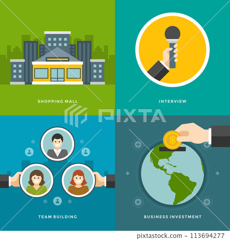 Business flat design vector illustrations 113694277