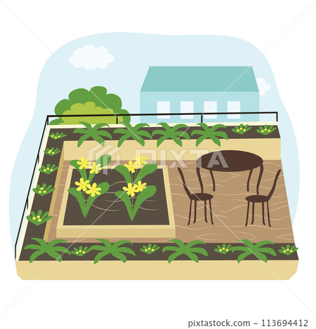 plant, vector, house 113694412