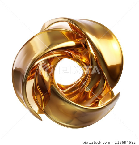 A luxurious golden Mobius strip, an infinite loop A luxurious golden Mobius strip, an infinite loop 113694682