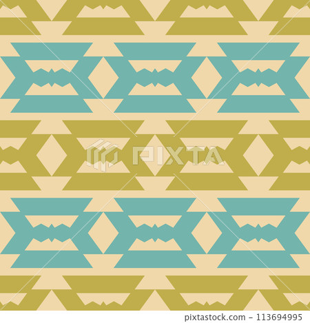 Tribal Southwestern Navajo Folk Seamless Pattern 113694995