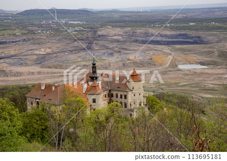 Old castle near coal mine - Jezeri, Czech republic Old castle near coal mine - Jezeri, Czech republic 113695181