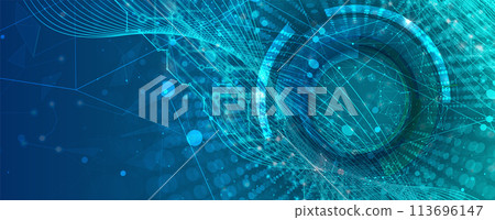 Abstract vector background. Futuristic technology style. Elegant background for business tech presentations. 113696147