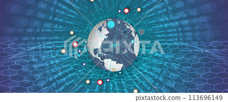 Abstract vector background. Futuristic technology style. Elegant background for business tech presentations. 113696149