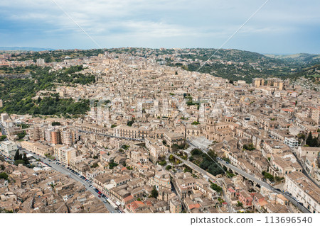The architecture of Italian village called Modica 113696540