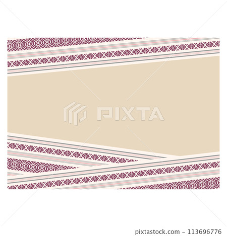 Hakata-ori style Japanese pattern frame B Hakata-ori style Japanese pattern frame B 113696776