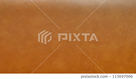 Brown genuine leather texture background, Brown background 113697006