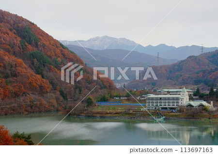 Mount Senjo from Takato Dam Mount Senjo from Takato Dam 113697163