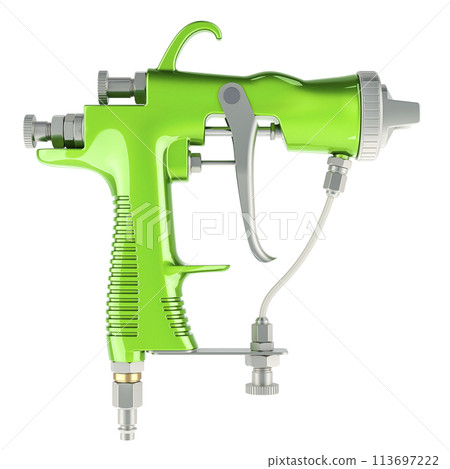 Electrostatic air spray gun, 3D rendering 113697222