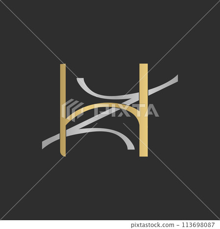 ZH or HZ logo and icon design ZH or HZ logo and icon design 113698087