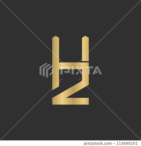 ZH or HZ logo and icon design ZH or HZ logo and icon design 113698101