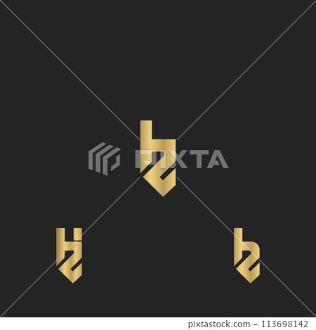 ZH or HZ logo and icon design ZH or HZ logo and icon design 113698142