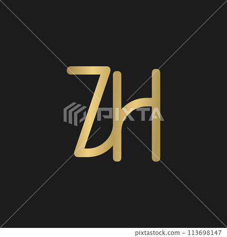 ZH or HZ logo and icon design ZH or HZ logo and icon design 113698147