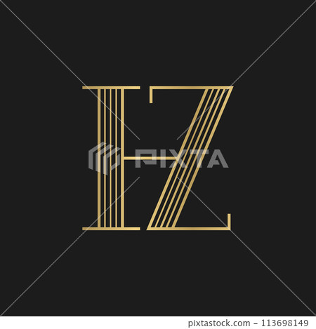 ZH or HZ logo and icon design ZH or HZ logo and icon design 113698149