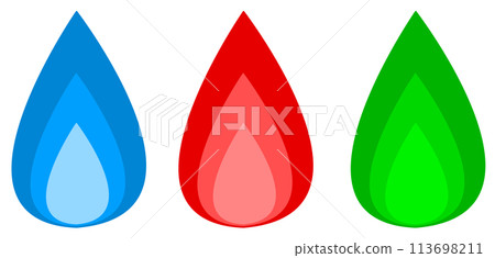 Illustration of a hot flame with high heat 113698211