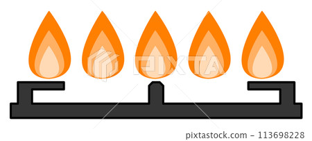Illustration of a hot flame with high heat Illustration of a hot flame with high heat 113698228