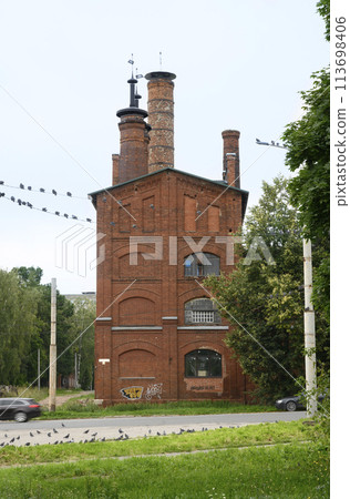 The Ivan Durdin brewery building, built in 1878 in Rybinsk, Russia 113698406
