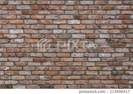 old red brick wall background 113698417