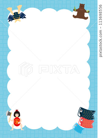 2024 Boys' Festival Frame No Text 1 Vector 113698556