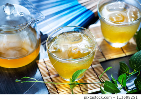 Cold green tea Cold green tea 113699251