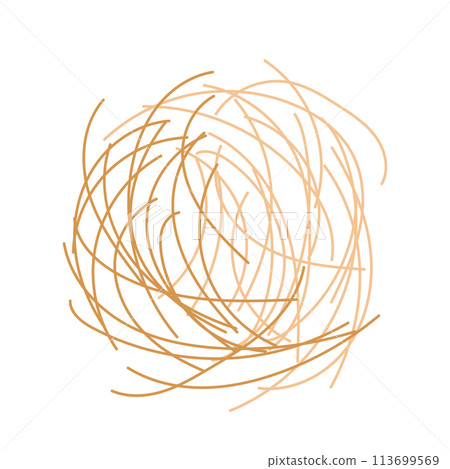 Tumbleweed in flat style isolated on white background. Dry old bush, plant, circle shape. Wild west symbol, dessert grass. Element for print, banner, card, brochure, logo. 113699569