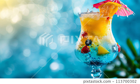 a vibrant cocktail steals the spotlight against a backdrop of clear, warm colors a vibrant cocktail steals the spotlight against a backdrop of clear, warm colors 113700302