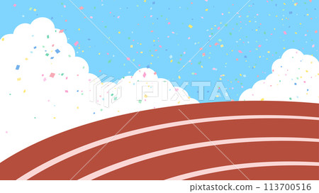 Background illustration of athletics grounds_16:9 Background illustration of athletics grounds_16:9 113700516