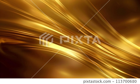 Luxurious Gold Abstract Background with Dynamic Movement 113700680