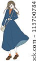Illustration of a woman wearing a suit 113700784