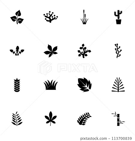 Plants icon - Expand to any size - Change to any colour. Perfect Flat Vector Contains such Icons as leaf, bamboo, oak, palm, flower, growth, sprout, clover, grass, tree, seedling and more. Plants icon - Expand to any size - Change to any colour. Perfect Flat Vector Contains such Icons as leaf, bamboo, oak, palm, flower, growth, sprout, clover, grass, tree, seedling and more. 113700839