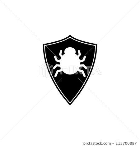 Virus, Microbe, Bacteria Flat Vector Icon 113700887