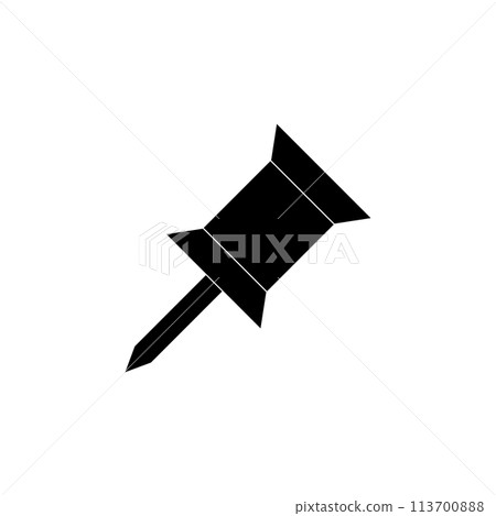 Push Pin Flat Vector Icon Push Pin Flat Vector Icon 113700888