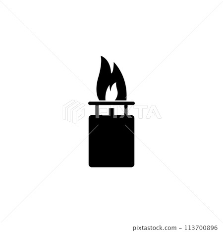 Camping Gas Stove Flat Vector Icon Camping Gas Stove Flat Vector Icon 113700896
