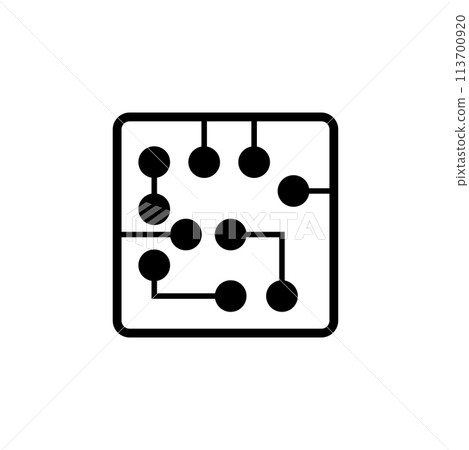 Chip Circuit Links Flat Vector Icon Chip Circuit Links Flat Vector Icon 113700920