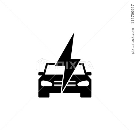 Fast Car Flat Vector Icon 113700967