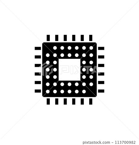CPU Flat Vector Icon 113700982
