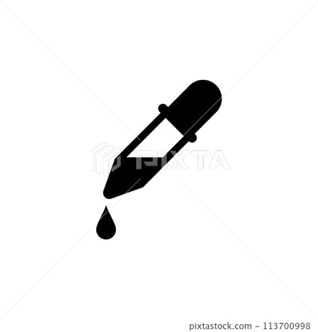 Dropper Pipette Flat Vector Icon 113700998