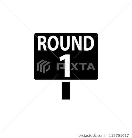 Boxing Ring Board Flat Vector Icon Boxing Ring Board Flat Vector Icon 113701017
