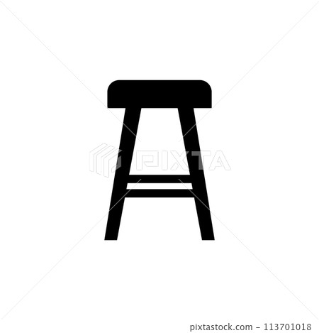 Stool Flat Vector Icon Stool Flat Vector Icon 113701018
