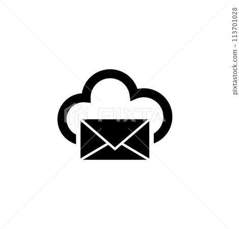 Cloud Mail Flat Vector Icon Cloud Mail Flat Vector Icon 113701028