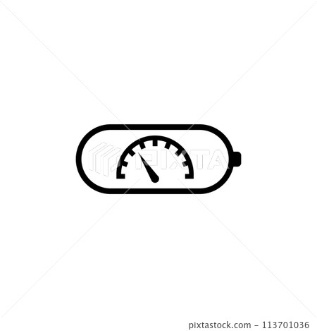Pressure Meter Flat Vector Icon Pressure Meter Flat Vector Icon 113701036